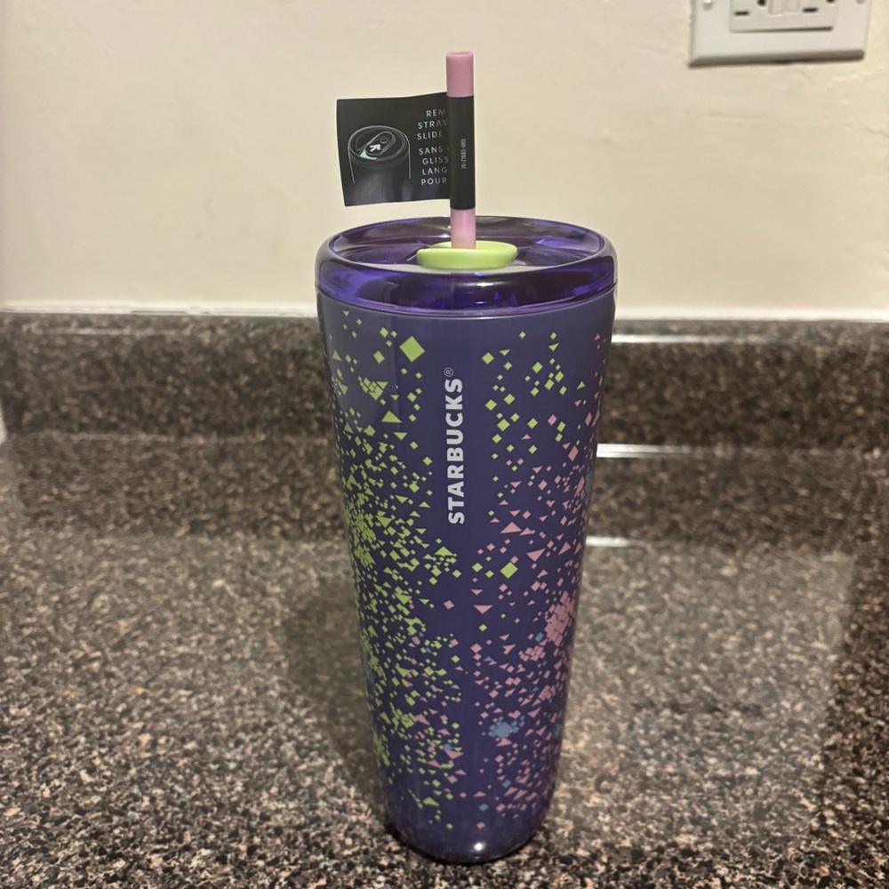 Starbucks New 2025 Purple Splatter Hot & Cold Cup (24 oz) NWT